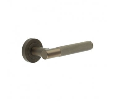 Frelan JV850 Bari Knurled Lever on Rose - Dark Bronze