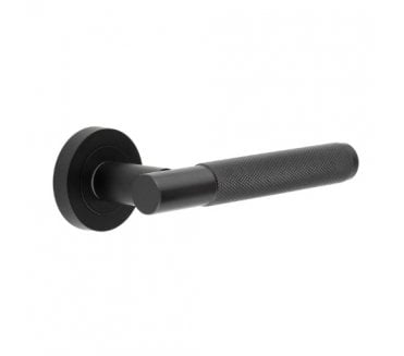 Frelan JV850 Bari Knurled Lever on Rose - Matt Black