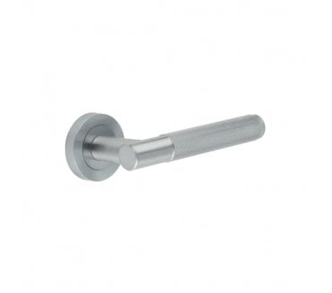 Frelan JV850 Bari Knurled Lever on Rose - Satin Nickel