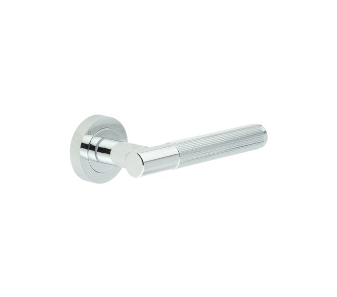 Frelan JV852PC Venice Lined Door Handle On Rose - Polished Chrome