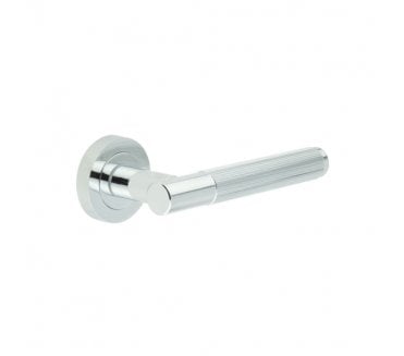 Frelan JV852PC Venice Lined Door Handle On Rose - Polished Chrome