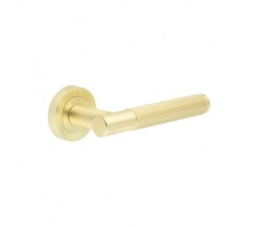 Frelan JV852SB Venice Lined Door Handle On Rose - Satin Brass