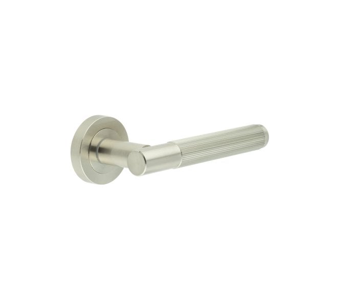 Frelan JV852SN Venice Lined Door Handle On Rose - Satin Nickel