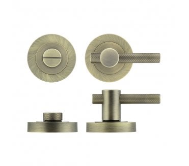 Frelan JV855 Knurled Easy Bathroom Turn & Release - Antique Brass