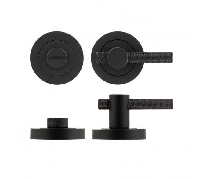 Frelan JV855 Knurled Easy Bathroom Turn & Release - Matt Black