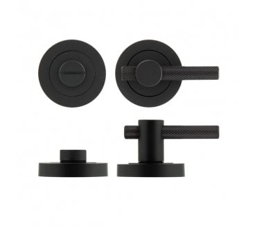 Frelan JV855 Knurled Easy Bathroom Turn & Release - Matt Black