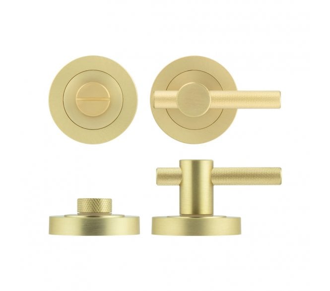 Frelan JV855 Knurled Easy Bathroom Turn & Release - Satin Brass