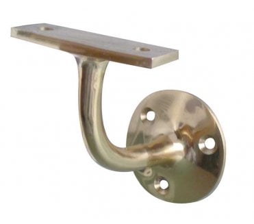Frelan JV85HAPB Solid Brass Handrail Brackets - Polished Brass