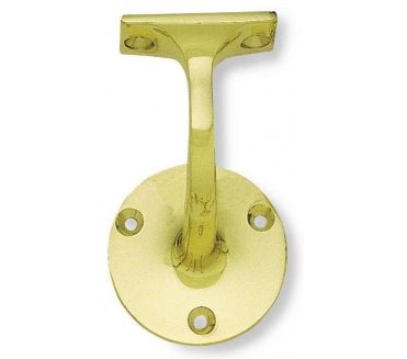 Frelan JV85LPB Handrail bracket - 75mm - Polished Brass