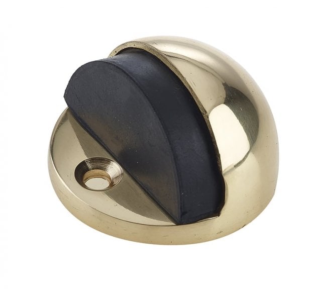 Frelan JV86PB Oval Floor Mounted Door Stop - Polished Brass
