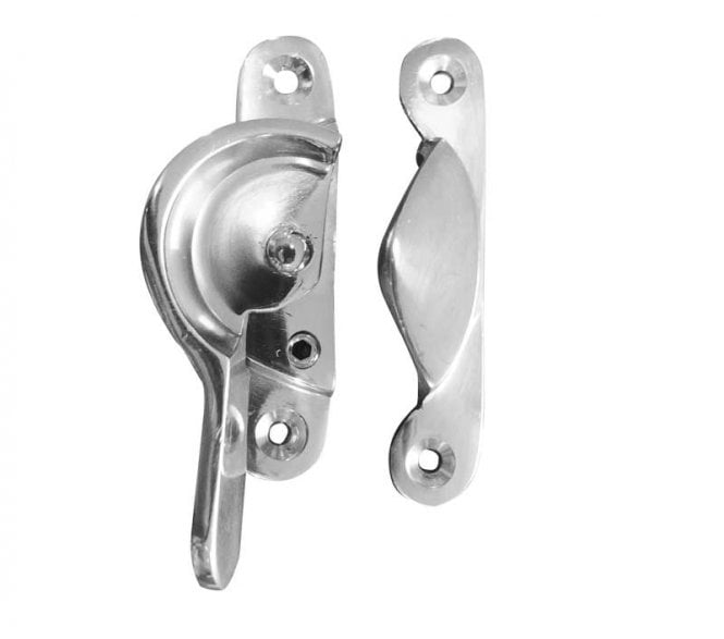 Frelan JV89L Slim Locking Fitch Sash Fastener  - Polished Chrome