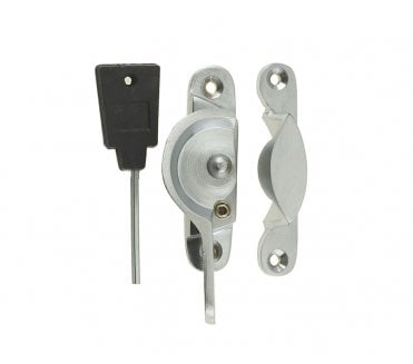 Frelan JV89L Slim Locking Fitch Sash Fastener - Satin Chrome