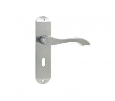 Frelan JV921SC Broadway Door Handles On Backplate - Satin Chrome