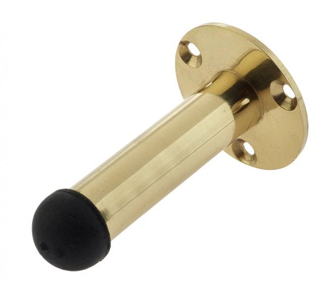 Frelan JV9551 Wall Mounted Door Stop on Rose - Polished Brass