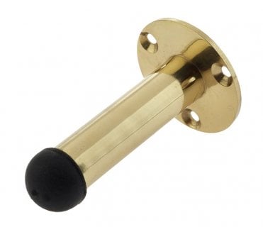 Frelan JV9551 Wall Mounted Door Stop on Rose - Polished Brass