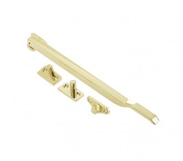 Frelan JW77 Modern Casement Stay 250mm - Polished Brass