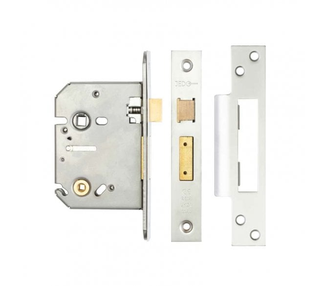 Frelan Mortice Bathroom Locks - Satin Chrome