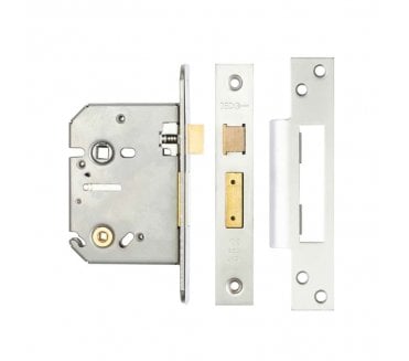 Frelan Mortice Bathroom Locks - Satin Chrome