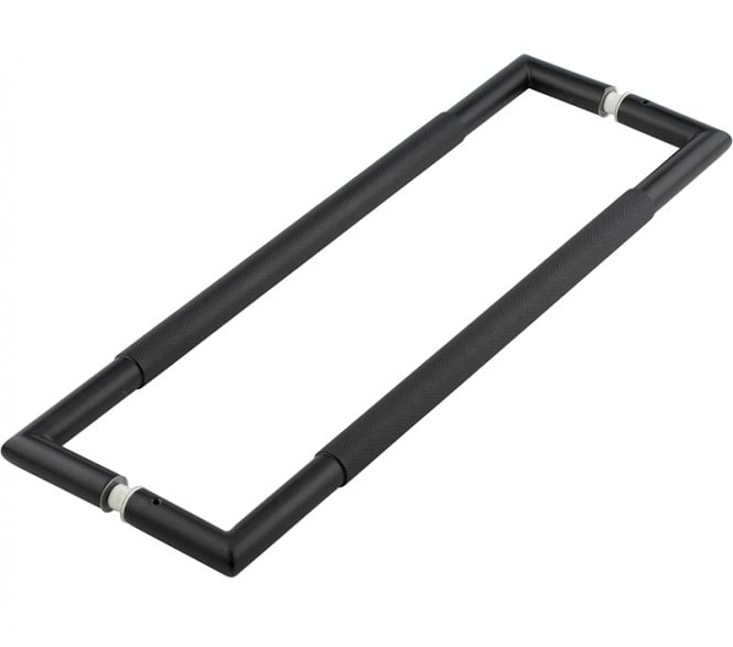 Frelan Nero Knurled Pull Handles 425mm (Pair) - Matt Black