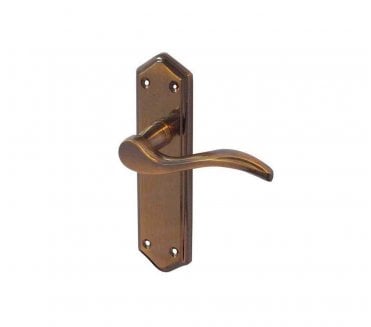 Frelan Paris Door Handles On Backplate - Antique Bronze