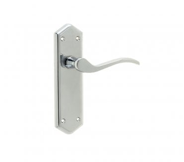 Frelan Paris Door Handles On Backplate - Polished Chrome