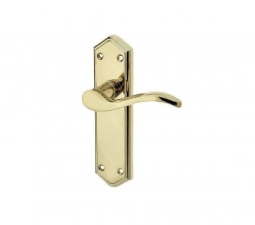 Frelan Paris Door Handles On Backplate - PVD Brass
