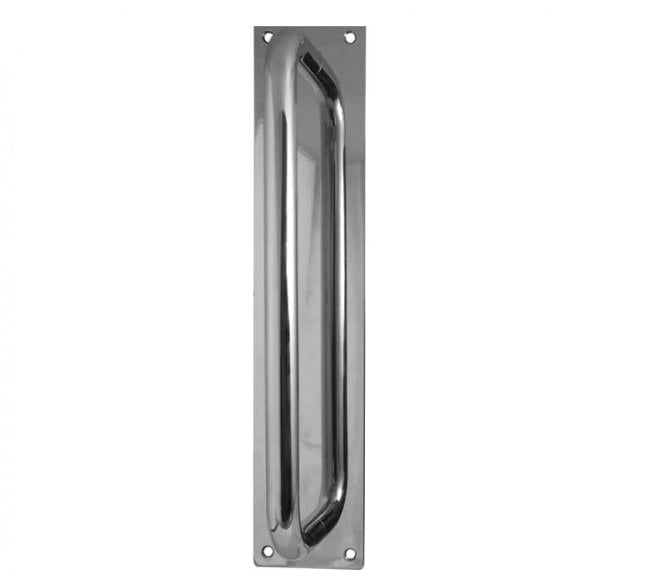 Frelan Pull Handles On Backplate - Satin Anodised Aluminium