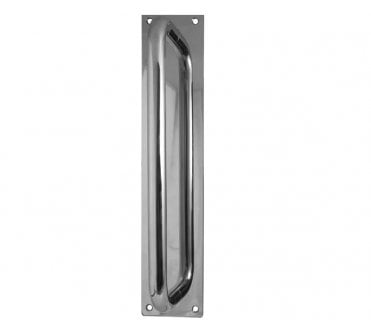 Frelan Pull Handles On Backplate - Satin Anodised Aluminium