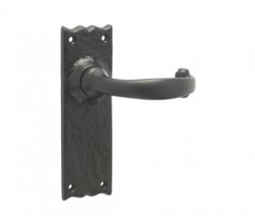 Frelan Regal Suite Door Handles on Backplate - Black