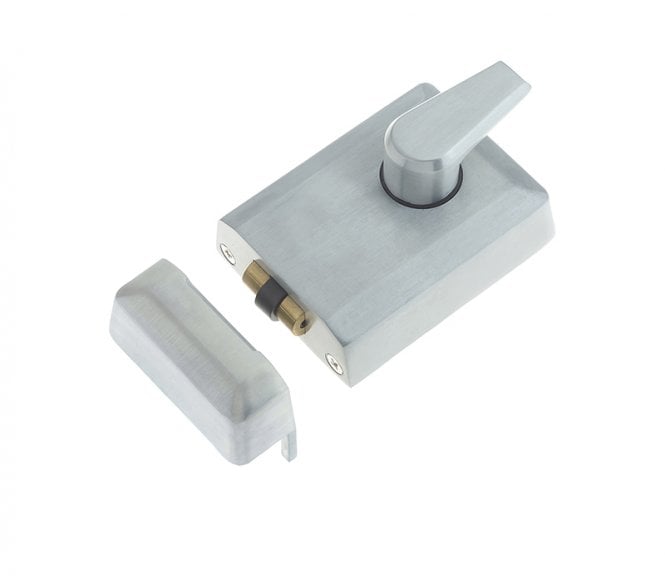 Frelan Roller Bolt Nightlatch - 60mm Backset - Satin Chrome