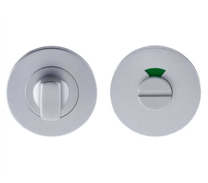 Frelan SAA20 Bathroom Turn & Release Set W/Indicator - Satin Anodised Aluminium