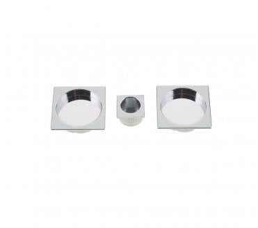 Frelan Square Sliding Flush Pull Set - Polished Chrome