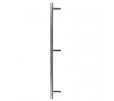 Frelan Stainless Steel Cranked Guardsman Pull Handle 1800mm - Satin