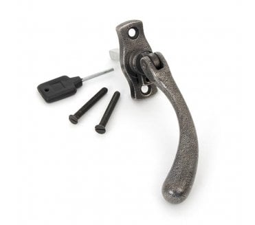 From The Anvil 20416L Peardrop Locking Espag Fastener (Left Hand) - Antique Pewter