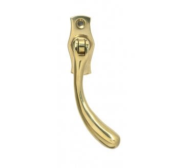 From The Anvil 20419R Peardrop Locking Espag Fastener (Right Hand) - Polished Brass