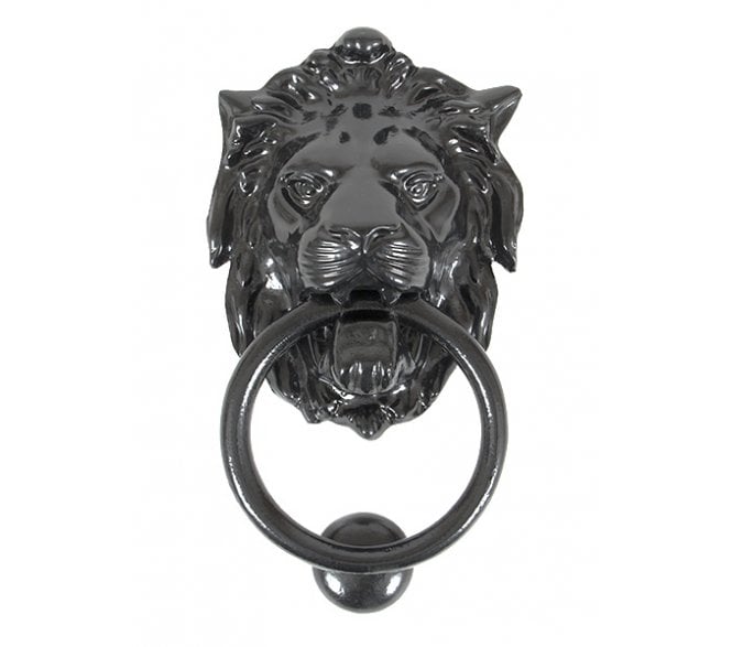 From The Anvil 33018 Lion Head Knocker - Black