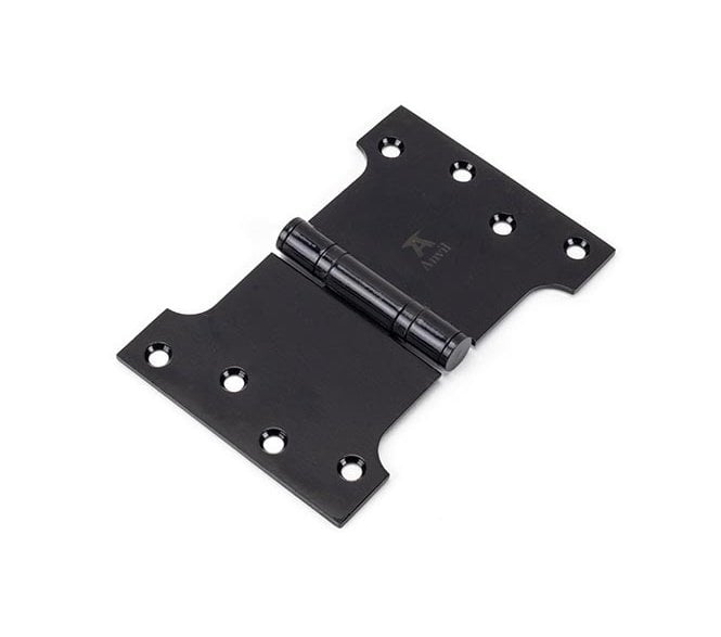 From The Anvil 33047 Stainless Steel 4x6 Parliament Hinges (Pair) - Black