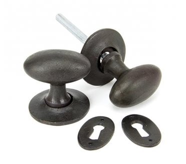From The Anvil 33229 Oval Mortice/Rim Knob Set - Beeswax