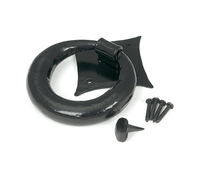 From The Anvil 33245 Ring Door Knocker - Black