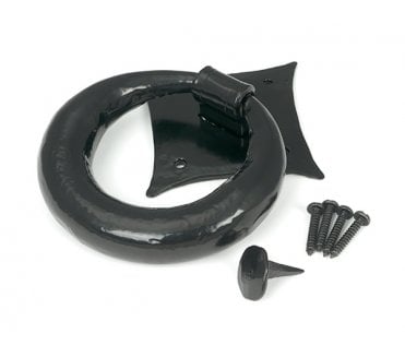 From The Anvil 33245 Ring Door Knocker - Black