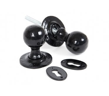 From The Anvil 33252 Ball Mortice/Rim Knob Set - Black