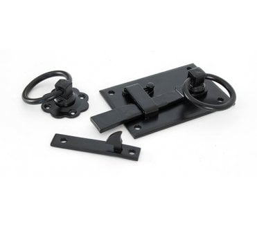 From The Anvil 33295 Cottage Rim Latch Set (Right Hand) - Black