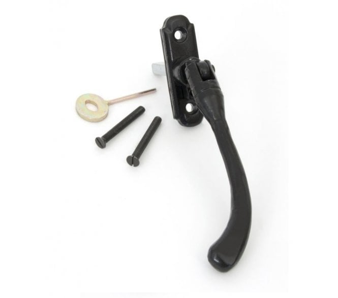 From The Anvil 33297 Handmade Peardrop Locking Espag Fastener (Left Hand) - Black