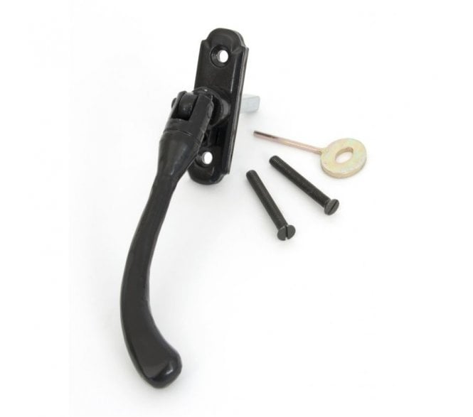 From The Anvil 33298 Handmade Peardrop Locking Espag Fastener (Right Hand) - Black