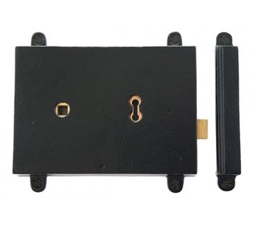 From The Anvil 33299 Rim Lock & Cast Iron Cover - Black