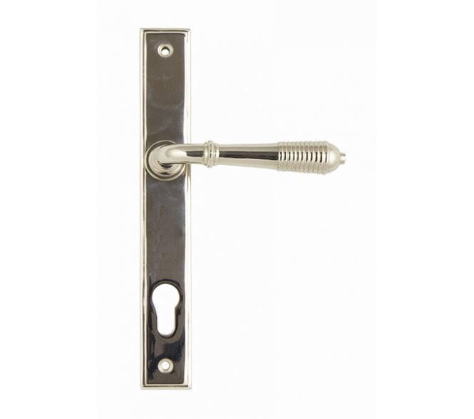 From The Anvil 33316 Reeded Multipoint Slimline Lock Set - Polished Nickel