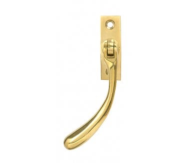 From The Anvil 33335 Slim Peardrop Locking Espag Fastener (Left Hand) - Polished Brass
