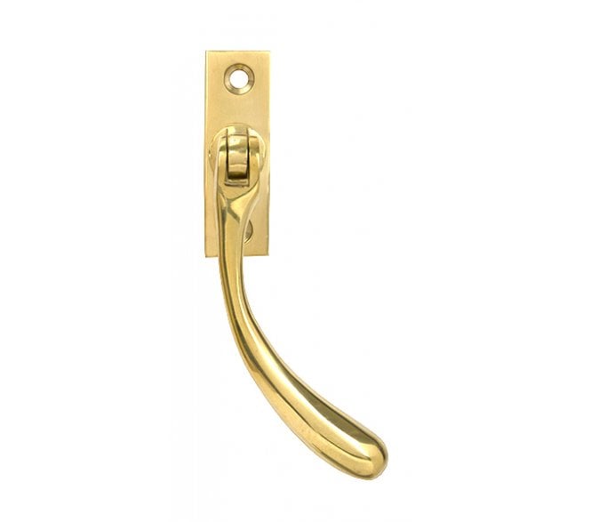 From The Anvil 33336 Slim Peardrop Locking Espag Fastener (Left Hand) - Polished Brass