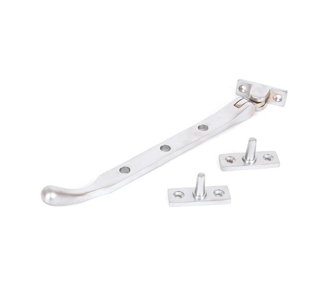 From The Anvil 33347 8 Cast Peardrop Window Stay - Satin Chrome