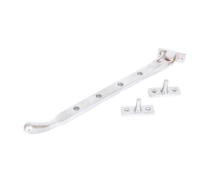 From The Anvil 33348 10 Cast Peardrop Window Stay - Satin Chrome